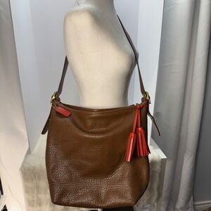 Coach Legacy Textured Leather Large‎ Duffle Bag style 19913 Brown Red 2 way Bag